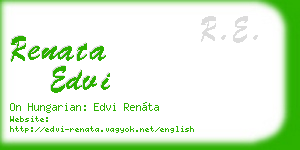 renata edvi business card