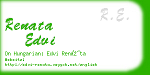 renata edvi business card